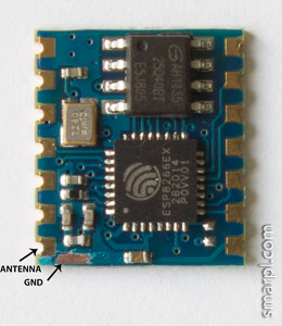 ESP8266 ESP-04 board antenna connection