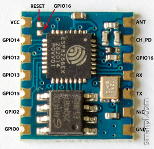 ESP8266 ESP-04 board pin reference