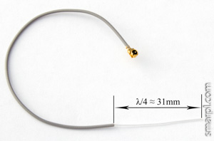 ESP-201 external monopole antenna with U.FL connector